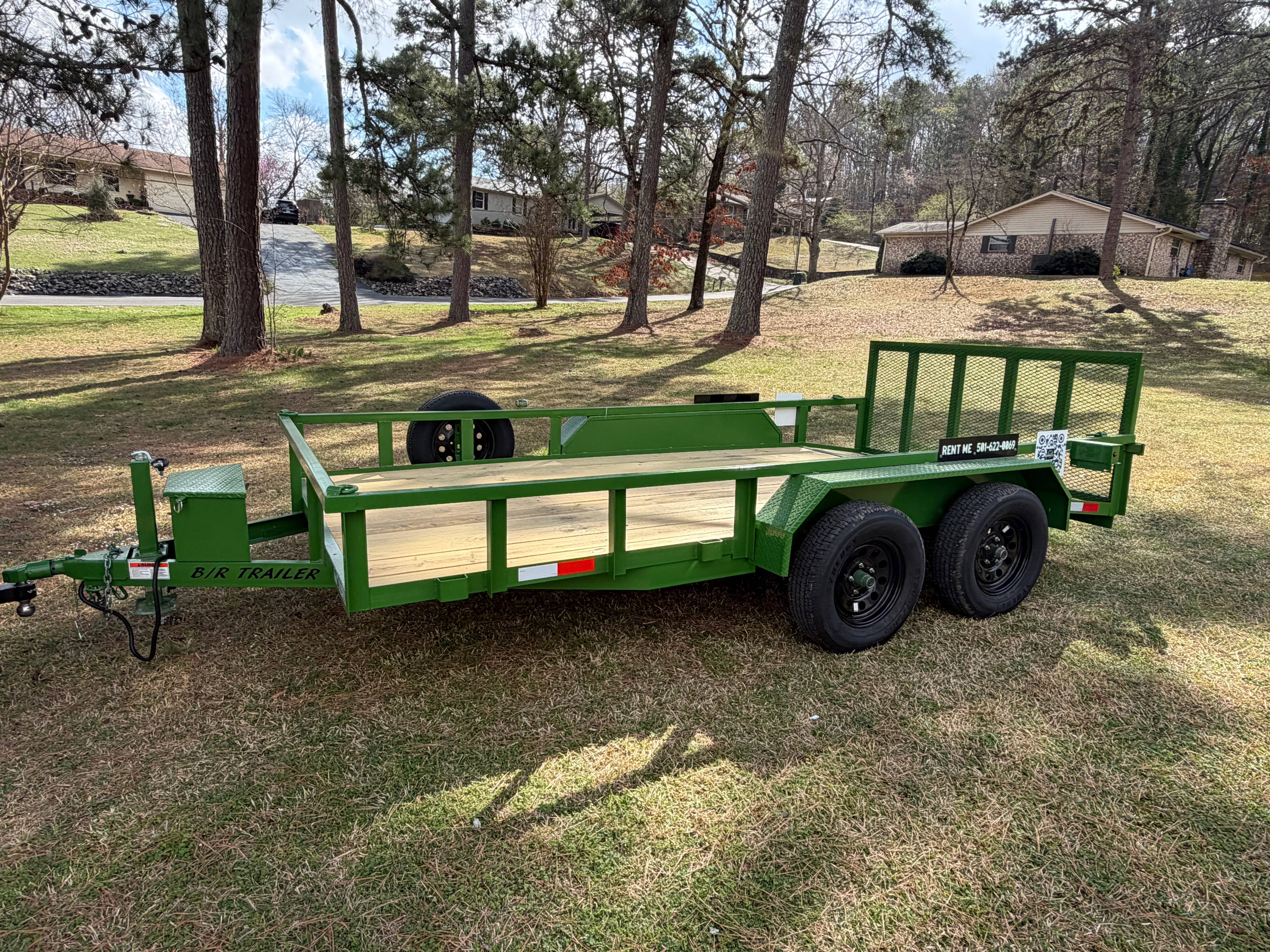 Utility trailer rental at Rowley Trailer Rentals in Hot Springs, AR